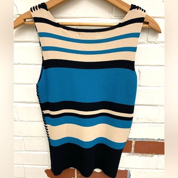 VTG 90s Valerie Stevens Y2K Lace Up Sleeveless Knit Top Sz XS/S Petite READ - Picture 4 of 8